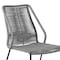 Armen Living Clip Indoor Outdoor Stackable Steel Dining Chair with Gray Rope, PK2 LCCPSIGRY - alternate 6